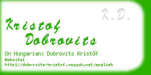 kristof dobrovits business card